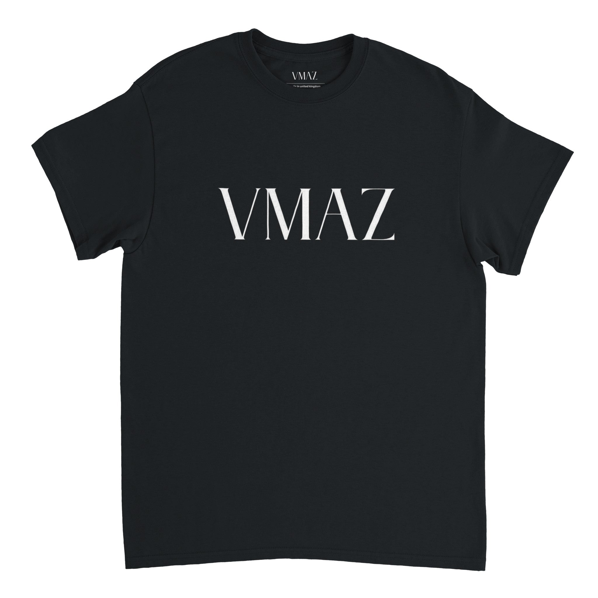 T-Shirt - Dark Mode Drip with VMAZ White Logo on Black Background - VMAZ