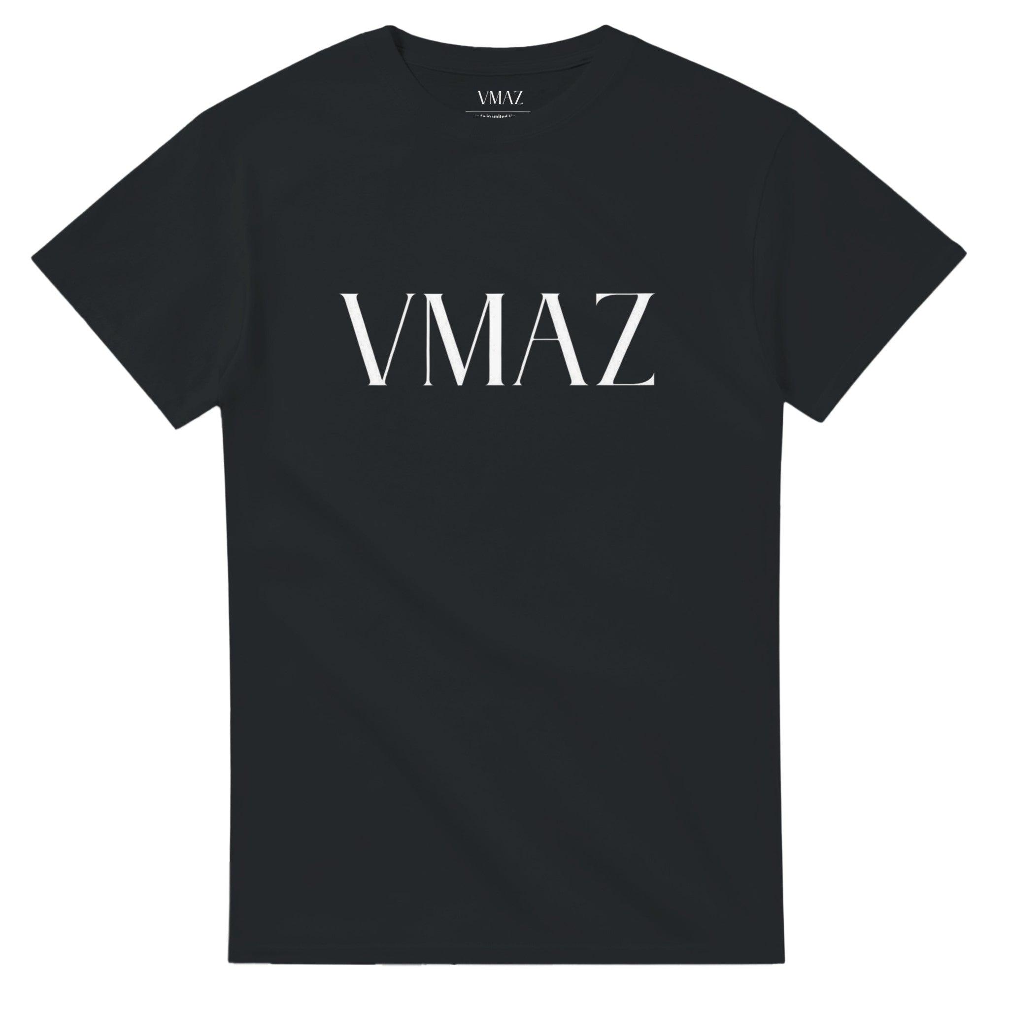 T-Shirt - Dark Mode Drip with VMAZ White Logo on Black Background - VMAZ