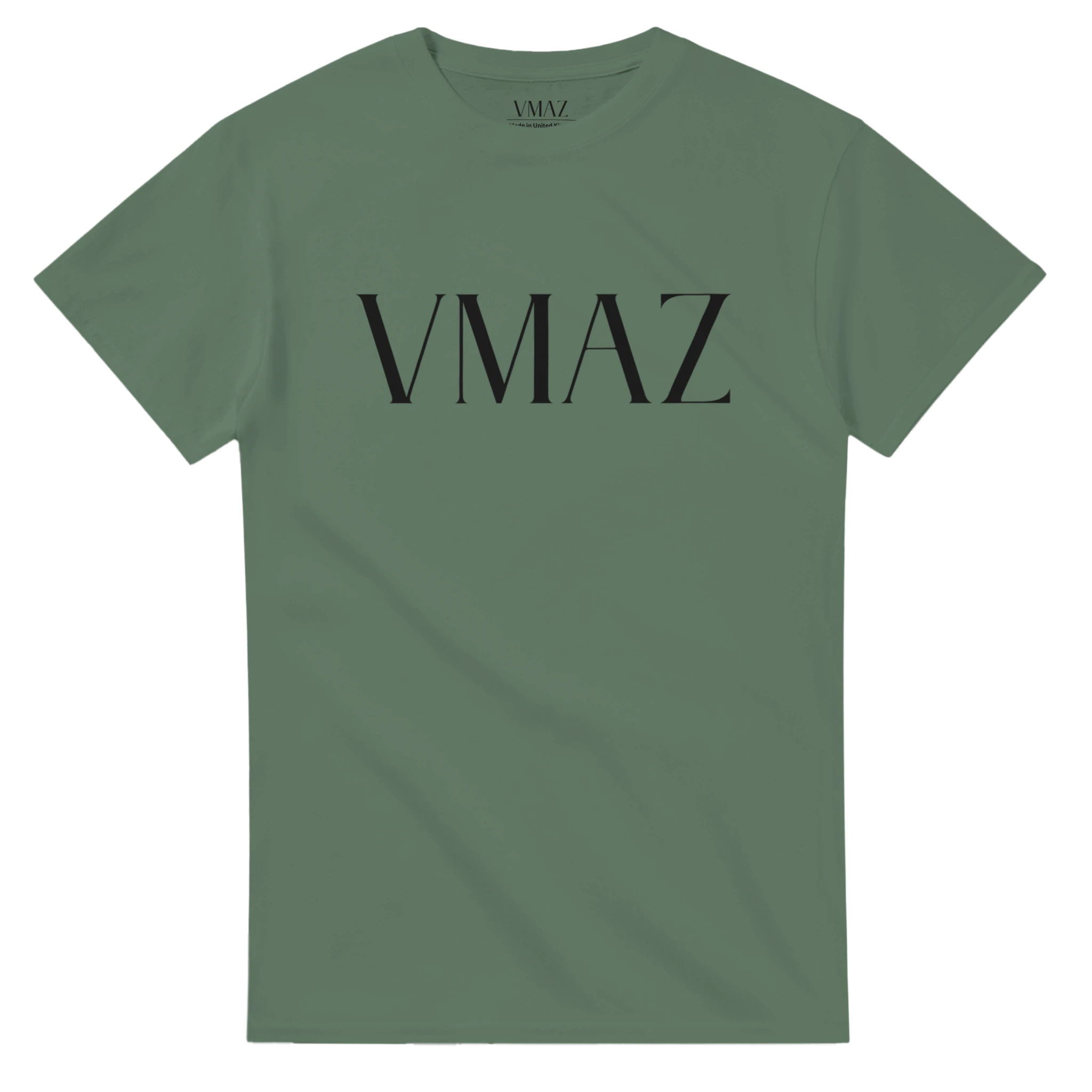 Earth Toned Power - VMAZ Green & Black Heavyweight Cotton T-Shirt - VMAZ