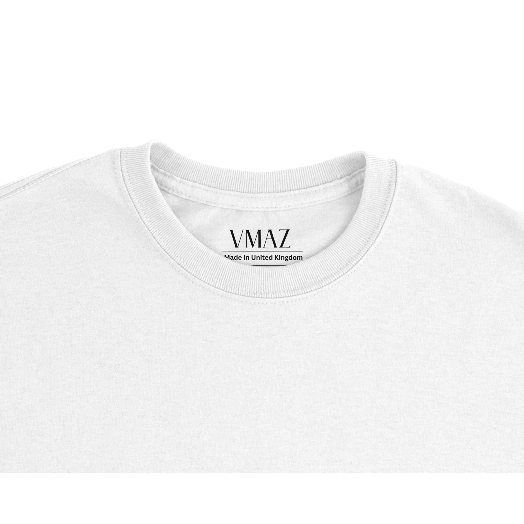 VMAZ Signature Tee - Iconic Black Logo on White Heavyweight Cotton T-Shirt - VMAZ