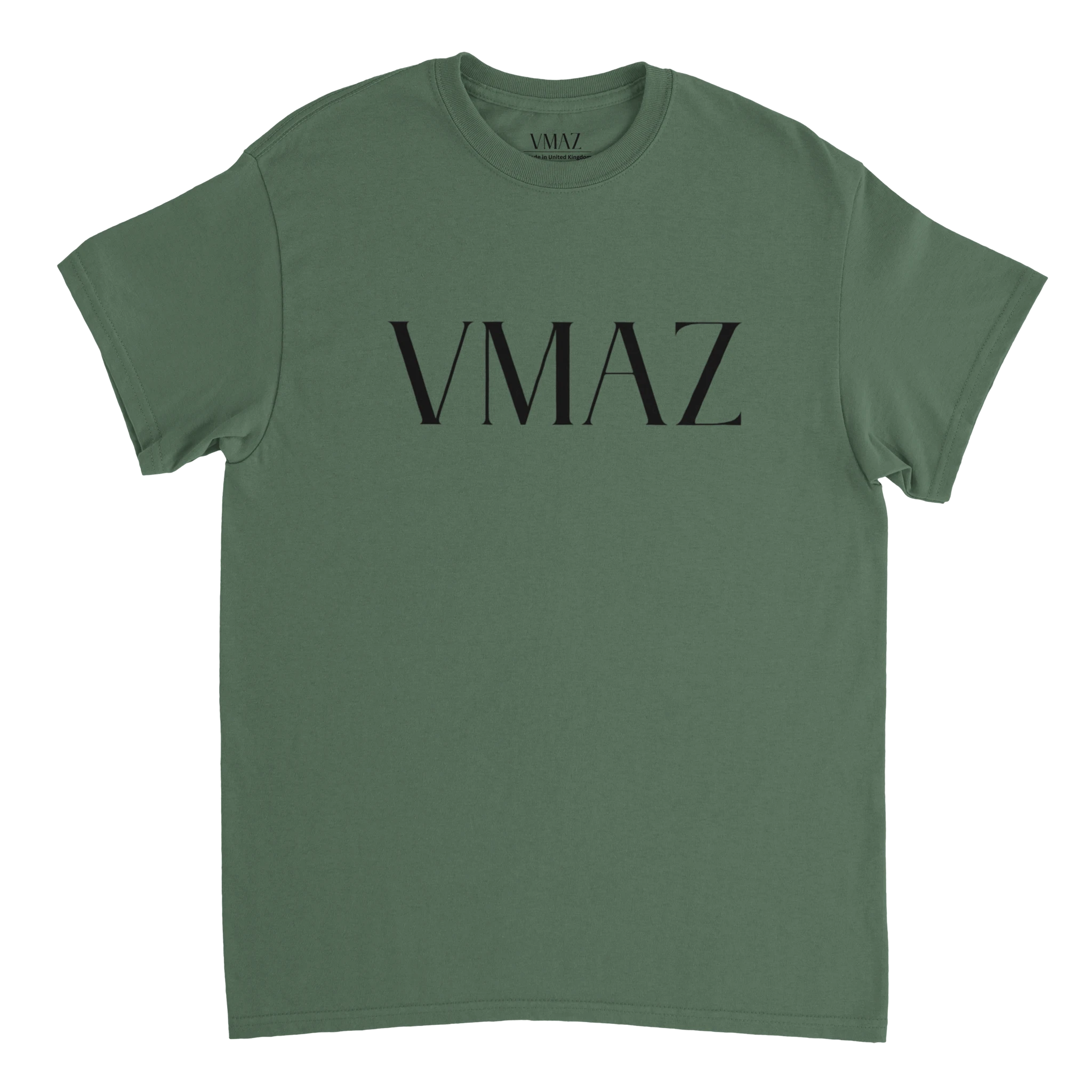 Earth Toned Power - VMAZ Green & Black Heavyweight Cotton T-Shirt - VMAZ